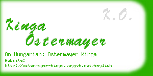 kinga ostermayer business card